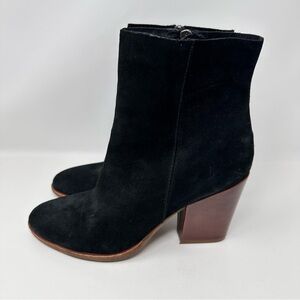 Kork-Ease Petra Suede Ankle Boots Black Size 9